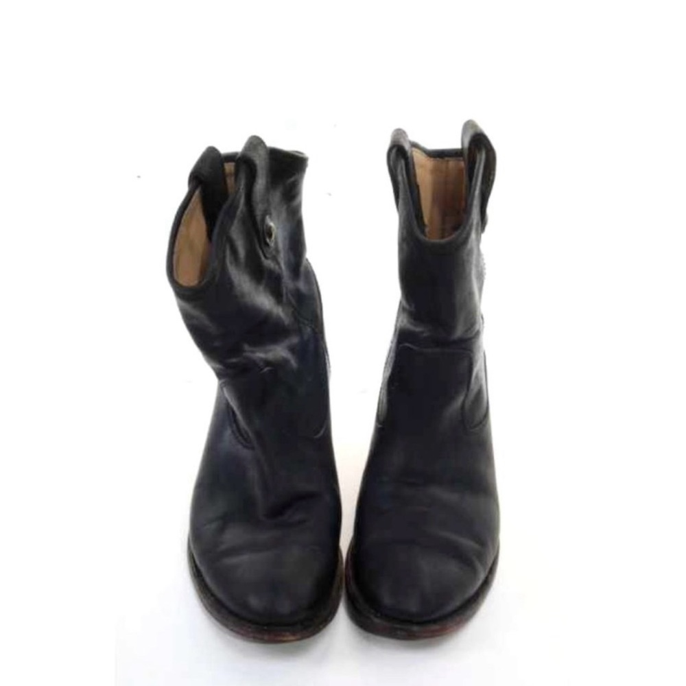 frye jackie button short bootie ankle boots leather black womens 7 B